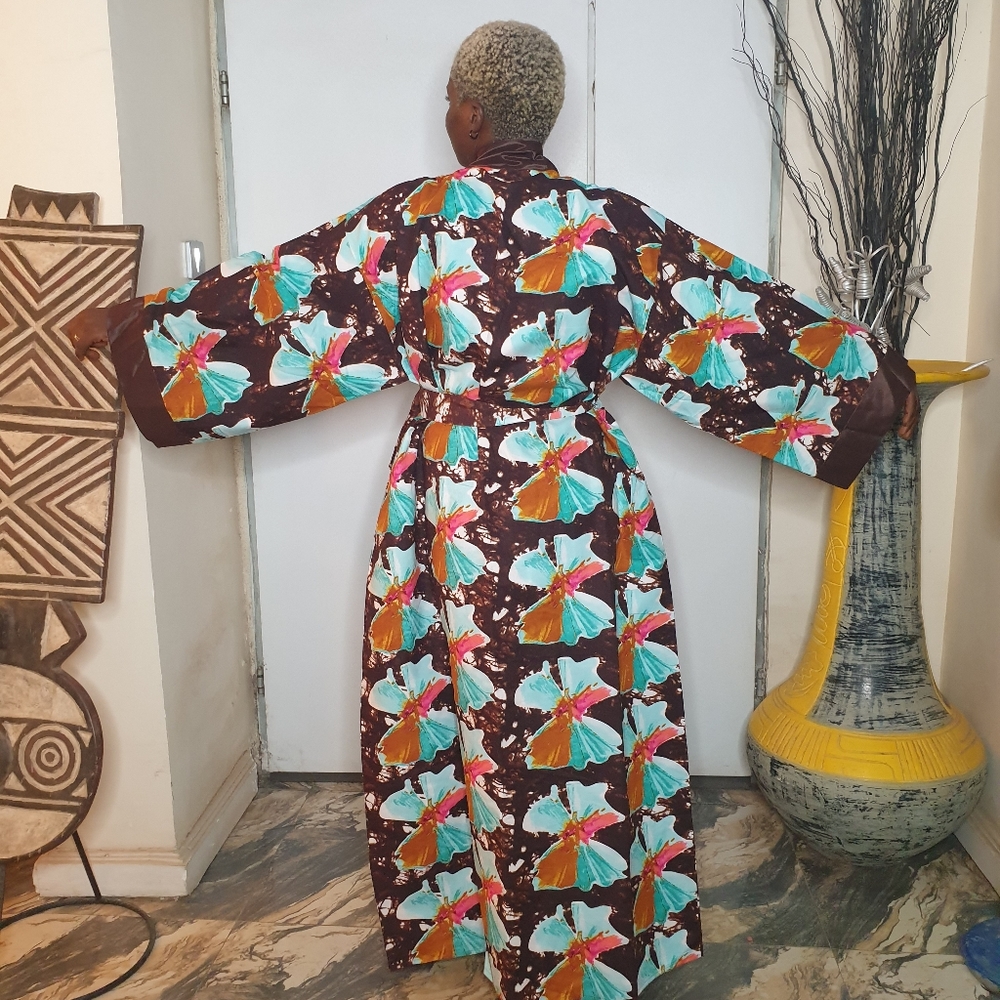 Ankara Kimono Robe - Picture 3 of 5